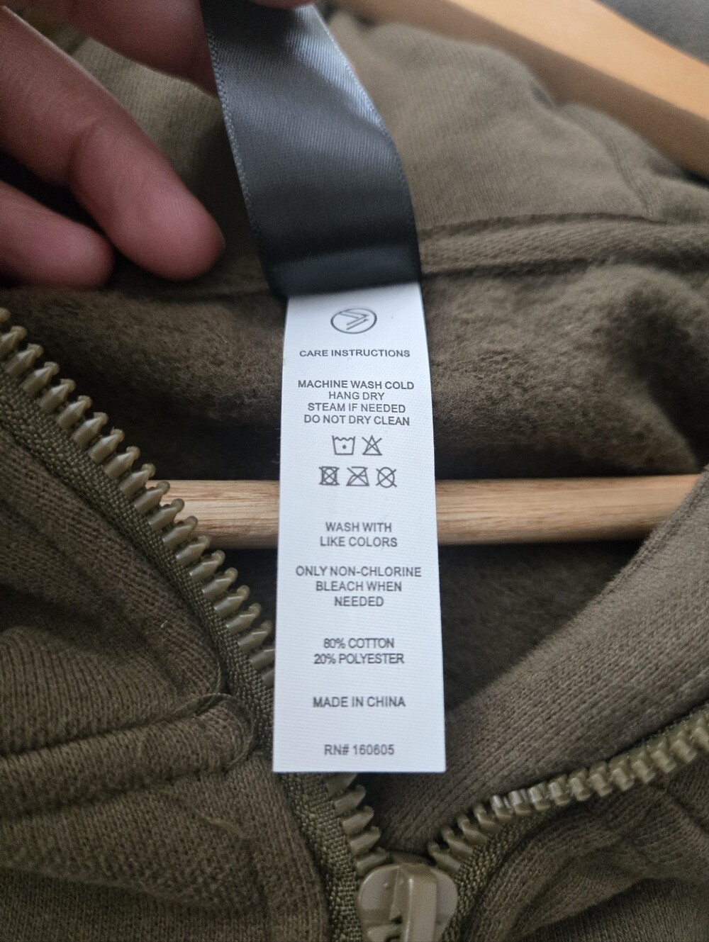 NWOT Savvi Women’s XL Full Zip Hoodie Olive Green Athleisure Jacket - Picture 11 of 16
